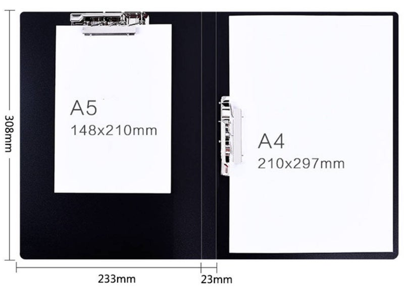 AKAHA Double Strong Clips File Folder Report Cover, Punchless Binder, Office Project Folder, Commercial or School Documents File Folder, for Letter Size or A4 Size, 100 Sheet Capacity, Blue - Image 3